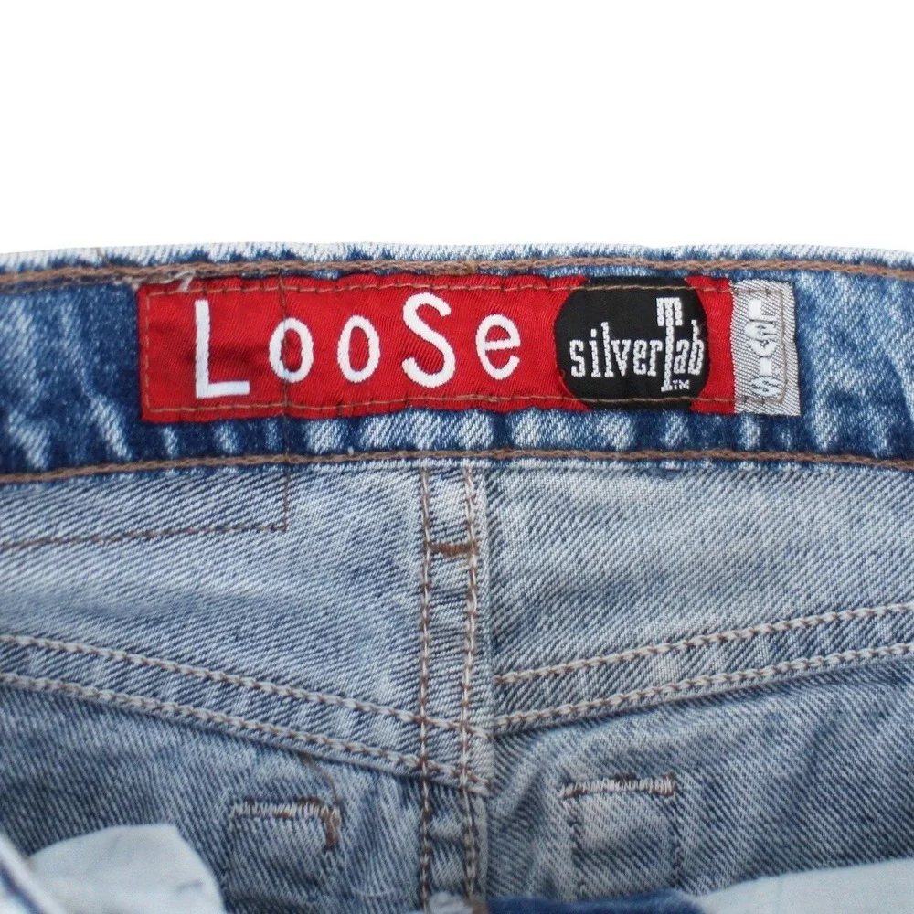 Vintage Levi's SilverTab Loose Slim Jeans Blue Denim Youth Boys Size 9